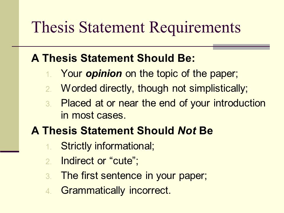 3 for Thursday: 3 Things Thesis Statements Are Not